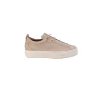 Paul Green Low-Top Sneaker Damen - Eva-Sohle, Elastische Schnürsenkel, Softes Leder Komfort - Büro & Freizeit Damenschuhe - Beige 16x