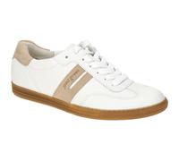 Paul Green Damen Sneaker, Frauen Low-Top Sneaker,Freizeitschuhe,Turnschuhe,Laufschuhe,schnürschuhe,schnürer,Halbschuhe,Weiß (White/Sabbia),38.5 EU / 5.5 UK