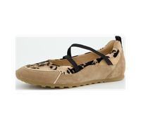Paul Green Ballerina Mary Jane 1191 Veloursleder Leopard Damen Größe 40,5