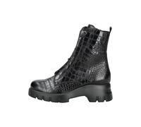 Schnürstiefelette PAUL GREEN "Paul Green Stiefelette Glattleder", Damen, Gr. 37,5, schwarz (croco schwarz), Glattleder, Schuhe Schnürstiefelette (70129247-37,5) croco schwarz