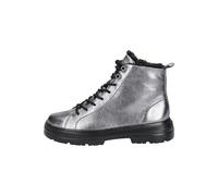 Schnürstiefelette PAUL GREEN "Paul Green Stiefelette Leder", Damen, Gr. 38,5, silber (metallic silber), Leder, Schuhe Schnürstiefelette (13946740-38,5) metallic silber
