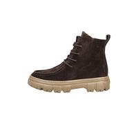 Schnürstiefelette PAUL GREEN "Paul Green Stiefelette Veloursleder", Damen, Gr. 41, braun (mocca), Veloursleder, Schuhe Schnürstiefelette (88541844-41) mocca