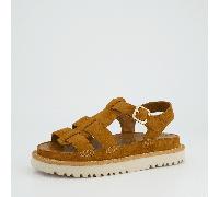 Riemchensandale PAUL GREEN "Paul Green Sandalen Veloursleder", Damen, Gr. 38, caramel, Veloursleder, Schuhe Riemchensandale (30663341-38) caramel