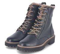 Paul Green Damen Schnürbootie mit Warmfutter, Frauen Schnürstiefeletten,Warm gefüttert,Bootee,Booties,halbstiefel,Schwarz (Black),37 EU / 4 UK