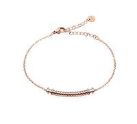 PAUL HEWITT Armkette Damen Rosegold Portside - Edelstahl Armband Damen (vergoldet) mit Damen Schmuck Anhänger in Rosegold aus Edelstahl (Segeltau)