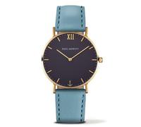 PAUL HEWITT Damen Armbanduhr Sailor Line Lederaramband Blue Lagoon PH-SA-G-St-B-23S-VOR