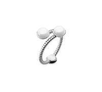PAUL HEWITT Damen Edelstahl Ring Rope Pearl - Damenring Edelstahl, Ring für Damen in Silber mit Perle
