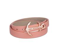 PAUL HEWITT Damen Wickelarmband North Bound aus Leder in Aurora und Anker aus Edelstahl in Roségold Armband-Länge 37,5 cm