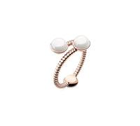 PAUL HEWITT Ring Damen Rope Pearl - Damenring vergoldet, Damen Ring Rosegold mit Perle