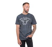 Paul McCartney T Shirt Logo Nue offiziell Dip Dye Blau Unisex XXL