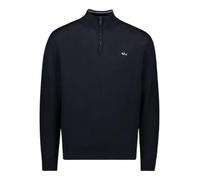 PAUL & SHARK 14311148-050 Half-Zip Pullover aus Merinowolle mit gesticktem Shark-Logo Marineblau Regular Fit, blau, Large