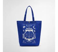 Paul Smith loves Barbour - Best in Show Tote Bag Blaue Leinentasche mit Aufdruck Taschen
