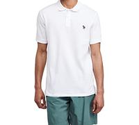 Paul Smith Poloshirt, kurzärmelig, normale Passform, Zebramuster, Weiß
