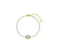 PAUL VALENTINE - Damen Armband Edelstahl - Vergoldet/Golden - mit Zirkonia Stein - Emerald Anhänger - PV-B0015
