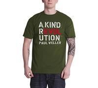 Paul Weller T Shirt A Kind Revolution Album Cover Logo offiziell Herren Nue Grün XL