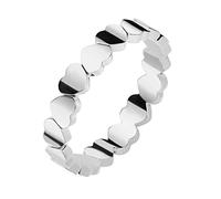 Paula & Fritz® Ring Damen Motiv-Ring Herz-en Silber 316L Chirurgenstahl Größe 59 (18,8) 4-mm breit Damen-Ring Herren-Ring Partner-Ring Verlobungsring