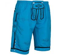PAULGOS Herren Badehose Badeshorts Optik Trachten Lederhose in 4 Farben Gr. S-3XL