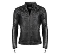 PAULGOS Herren Lederjacke Echtes Leder Jacke Echtleder Übergangsjacke Fashion in 5 Farben Gr. S-7XL Design 2 (DE/NL/SE/PL, Alphanumerisch, 3XL, Regular, Regular, Schwarz)