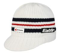 Eisbär Pauli Ski Austria Cap weiß - Strickmütze mit Schild, Merino-Mix (mulesingfrei), Kuscheligem Fleeceband & Offiziellem Ski Austria Logo - Retro-Design für Sonne & Schnee