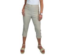 Paulo Due 3/4-Cropped-Hose Für Damen. Stretch-Caprihose Aus Bengalin Beige 34-46 (42)