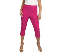 Paulo Due 3/4-Cropped-Hose Für Damen. Stretch-Caprihose Aus Bengalin Fuchsia-Rosa 34-46 (42)