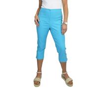 Paulo Due 3/4-Cropped-Hose Für Damen. Stretch-Caprihose Aus Bengalin Turkis 34-46 (40)