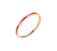 PAURO Damen Edelstahl 1mm Stapelknöchel Ehering Ring Komfort fit Größe in Roségold und Rot 70