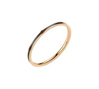 PAURO Damen Edelstahl 1mm Stapelknöchel Ehering Ring Komfort fit Größe in Roségold und Schwarz 68