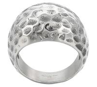 PAURO Edelstahl Vintage Gehämmert Gewölbt Strukturiert Ringe für Herren Chunky Statement Hochzeitsband Comfort Fit Schmuck Geschenk für Tägliche Party Silber Größe 54 (17.2)