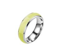 PAURO Unisex Edelstahl Leuchtend glänzend fluoreszierender Ring Ewige Aussage Knöchelringe für die Hochzeit
