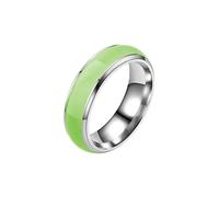 PAURO Unisex Edelstahl Leuchtend glänzend fluoreszierender Ring Ewige Aussage Knöchelringe für die Hochzeit