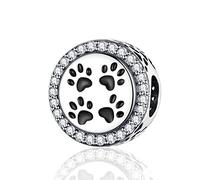 Paw 925 Sterling Silber Hund Charm Tier Haustier für Pandora Armband (A)