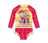 PAW PATROL 2-teiliges Bade-Set für Mädchen, Langarm Schwimmanzug Mädchen, Paws in Paradise Badeanzug Kinder 128