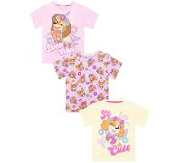 PAW PATROL 3er-Pack T Shirt Mädchen, Tshirt Kinder Und Mädchen Kleidung Mit Skye & Liberty, Mehrfarbig 122