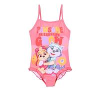 PAW PATROL Badeanzug Bikini mit Rüschen für Mädchen - Skye & Everest Cartoon-Motiv Summer Schwimmanzug (DE/NL/SE/PL, Alter, 4 Jahre, Regular, Rot)