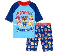 PAW PATROL Badeanzug Kinder, Zweiteiliger Schwimmanzug mit Oberteil & Badehose Jungen (5-6 Jahre, Blau/Rot)