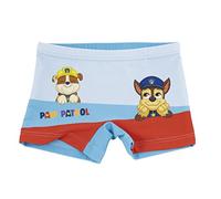 PAW PATROL Badeshorts für Jungen, Kinder Boxer-Badeanzug, Boxershorts Chase Marshall und Rubble Design, Badehose Jungen, Größe 6 Jahre - Blau