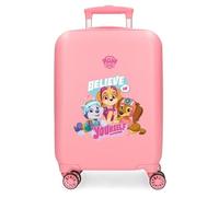Paw Patrol Believe in Yourself Kabinenkoffer, rosa, 33 x 50 x 20 cm, starr, ABS, seitlicher Kombinationsverschluss, 28,4 l, 2 kg, 4 Doppelräder, Gepäck, Hand, Rosa, 33x50x20 cms,