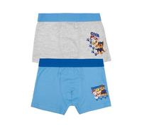 Paw Patrol Boxershorts für Jungen - Kinder Unterwäsche Unterhose Boxer Grau/Blau (2er Pack) (DE/NL/SE/PL, Numerisch, 110, 116, Regular, Grau/Blau)