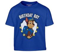 PAW PATROL Chase Birthday Boy Geburtstag Junge Kinder Jungen T-Shirt 116 Blau