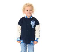 PAW PATROL Chase Jungen Bomberjacke | Kinder Welpen Charakter College-Jacke Logo in Blau | Kinder Pfoten- und Stern-Grafik Reißverschluss Baseballjacke
