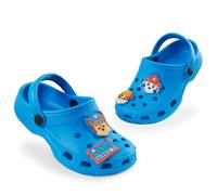 PAW PATROL Clogs Kinder, Gartenschuhe mit abnehmbaren Anhängern - Geschenke für Jungs (Blau, 34 EU)