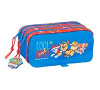 Paw Patrol Cool Federmäppchen, dreifaches Federmäppchen für Kinder, ideal für Kinder im Schulalter, bequem und vielseitig, Qualität und Widerstandsfähigkeit, 21,5 x 8 x 10 cm, Rot/Blau, M, Casual