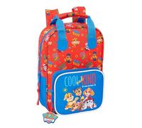 Paw Patrol Cool Kinderrucksack mit Griffen, anpassbar an den Wagen, ideal für Kinder verschiedener Altersgruppen, bequem und vielseitig, Qualität und Widerstandsfähigkeit, 20 x 8 x 28 cm, Rot/Blau