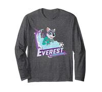 Paw Patrol Everest Mighty Chill Langarmshirt, Unisex für Erwachsene, Anthrazit Meliert, XXL
