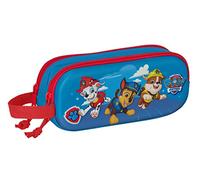 PAW Patrol - Federmäppchen mit doppeltem 3D-Design, für Kinder, ideal für Kinder im Schulalter, bequem und vielseitig, Qualität und Stärke, 21 x 6 x 8 cm, Blau, blau, Estándar, Lässig