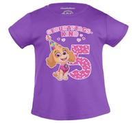 PAW PATROL - Geburtstagskind 5 Jahre Geburtstag Skye Geschenk Mädchen T-Shirt 104 Lila