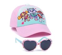 PAW PATROL Girls Cap und GRATIS Sonnenbrille | Kinder Skye Everest Marshall Pink Verstellbare Baseballmütze Sommerurlaub Accessoires | TV Show Merchandise Geschenke