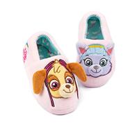 PAW PATROL Hausschuhe Kinder Kleinkinder | Animierte Rettungswelpen mit 3D-Ohren für Mädchen und Kleinkinder, Everest Skye, rosa Slip-on-Hausschuhe