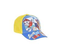 PAW PATROL Hut für Jungen, Baseball Kappe, Marshall Rubble und Chase Design, Sommermütze, Geschenk für Jungen, Verstellbare Hut | Gelb